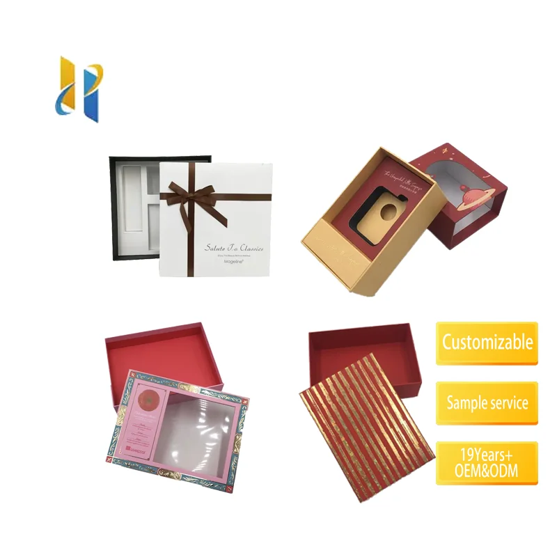 Christmas chocolate gift packing praline paper packaging box flat pack premium chocolate box with ribbon with foam window