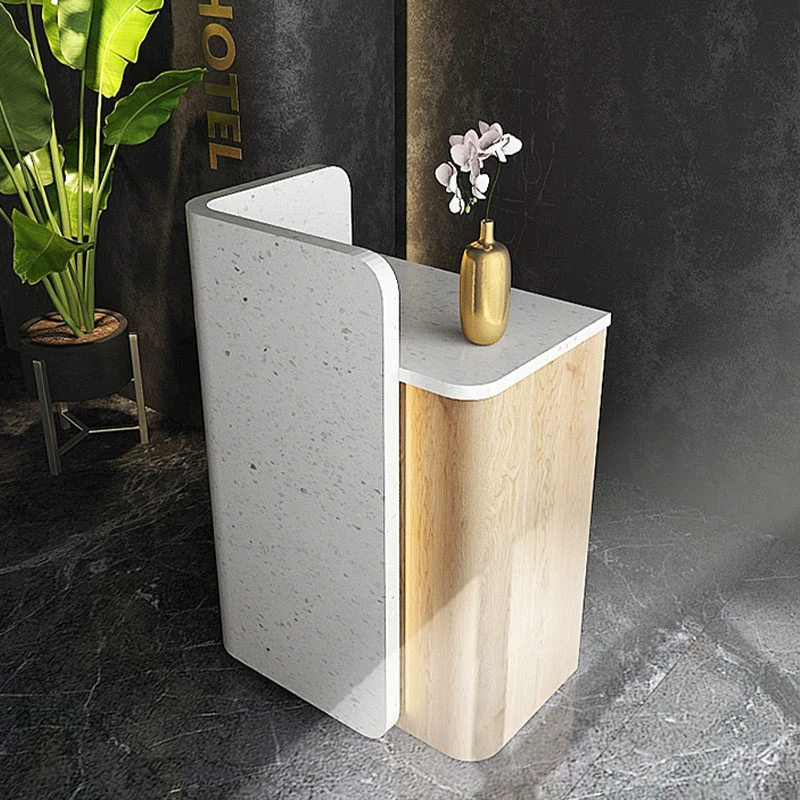 USA CA UK AU GER Local Stock Beauty Modern Salon Entrance Reception Counter Front Desk Small Table For Retail Store