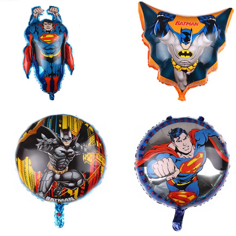 Cartoon Character Bat Man Superheros Shaped Helium Inflatable Foil Balloon For Happy Birthday