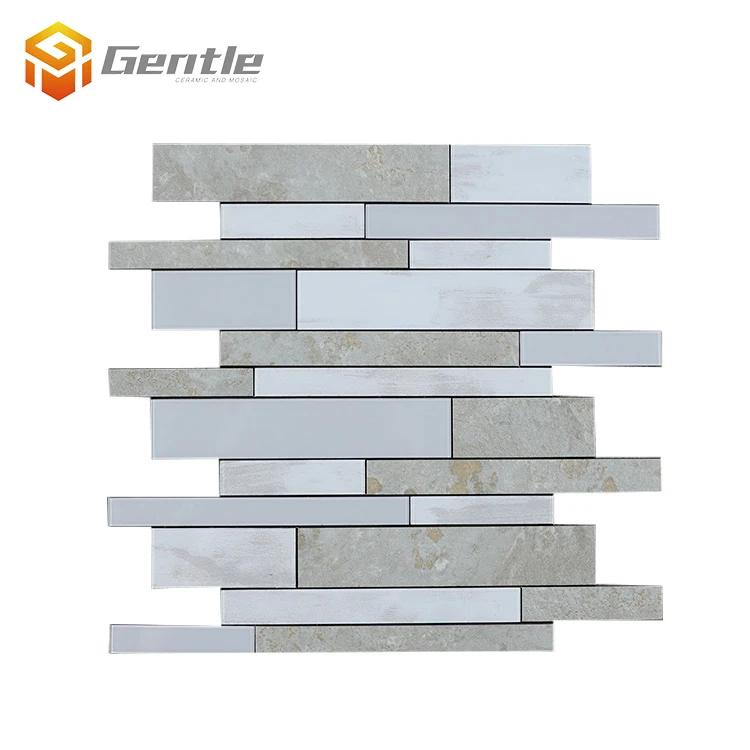 Jet Beige PVC Peel and Stick Free Shape Tile Self Adhesive Mosaic Tile for Living Room Kitchen Wall Backsplash