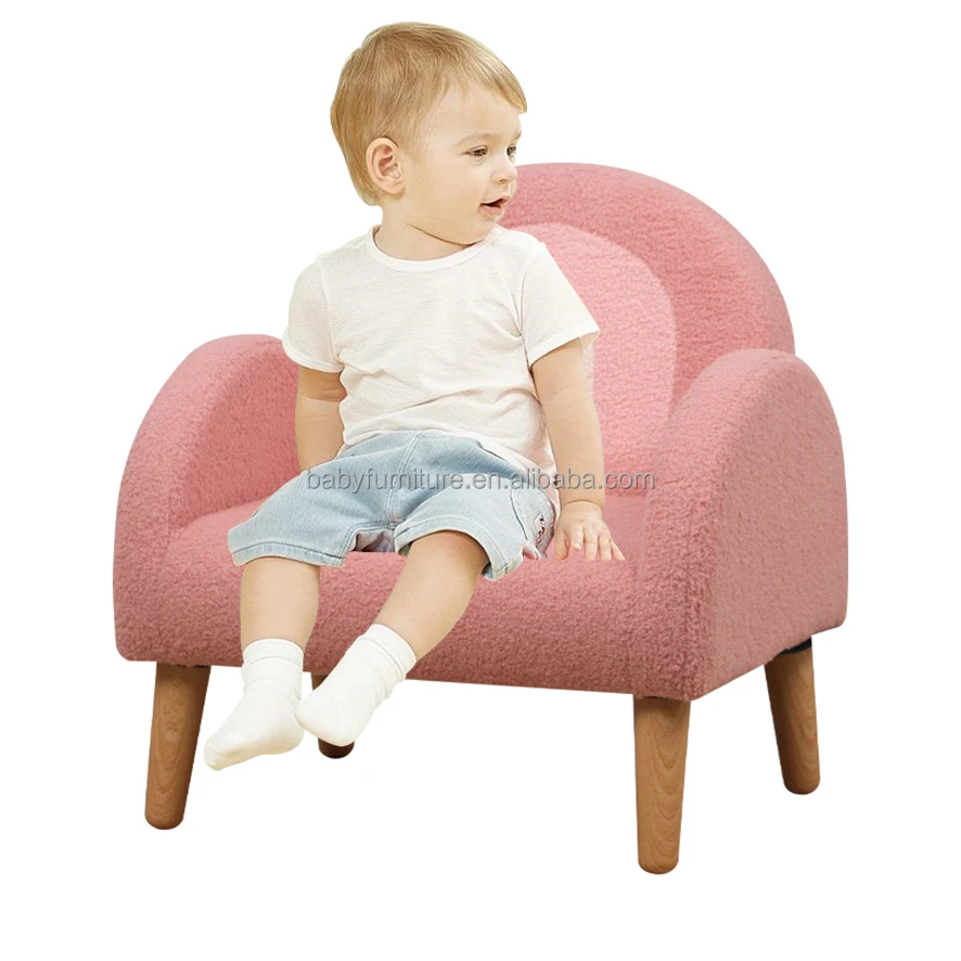 Cute ice cream children sofa girls boy baby study stool reading small couch kids solid wood color single cheap kids sofa