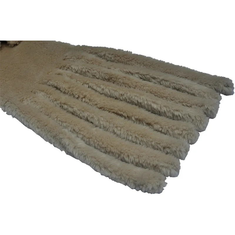 BLUE PHOENIX real black mink fur shawl 100% wool fur double side chunky winter warm Eco-friendly luxury long tassel