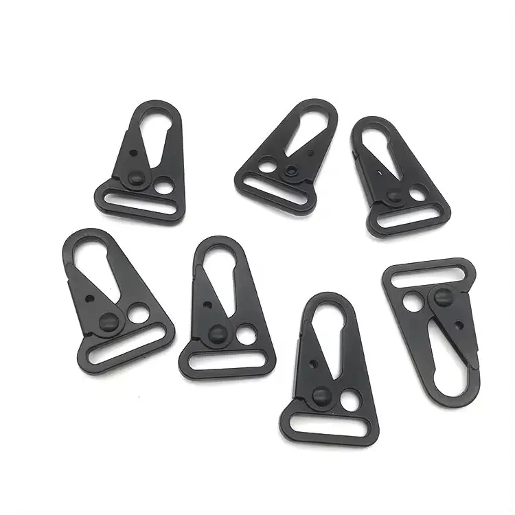 Metal safety buckle flat wire hook buckle zinc alloy color buckle customized label luggage accessories