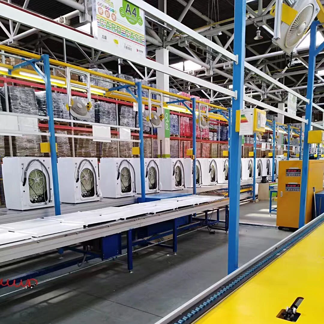 Factory Supply Aluminium Frame Line Washing Machine Assembly With Conveyors Rollers
