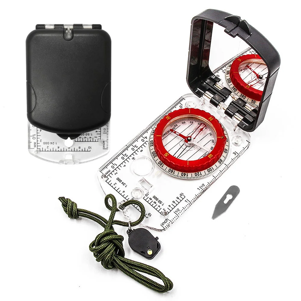 Baiyuheng Hiking Accessories Gear Bushcraft Camping Survival Map Compass Scale Outdoor