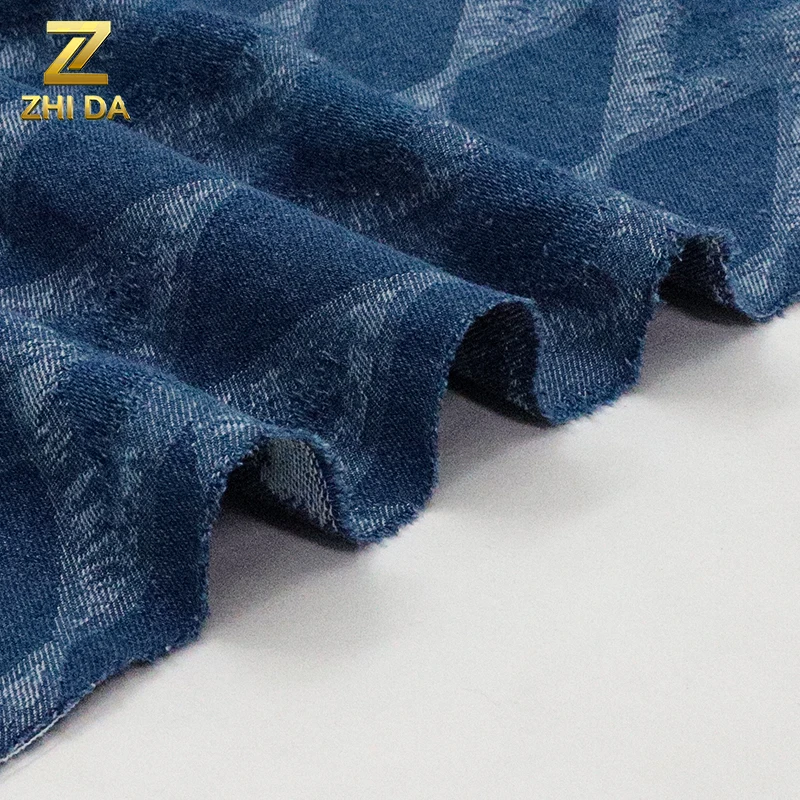 Christmas tree printed denim fabric polyester cotton fabric for fashion coat pants case and bag