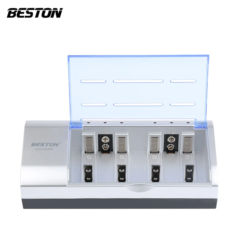 Beston multi-function C821BW universal Smart D,C,AA,AAA,9V rechargeable battery Charger