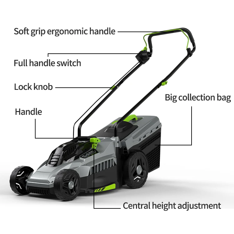 Hot Product New Design AC 1200W New Electric Customized Lawnmower with  Promotional Price