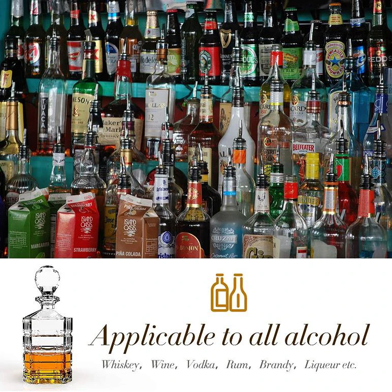 Wholesale Octagon 900ml Glass Wine Bottles Transparent Glass Wine Bottle With Ball Stopper