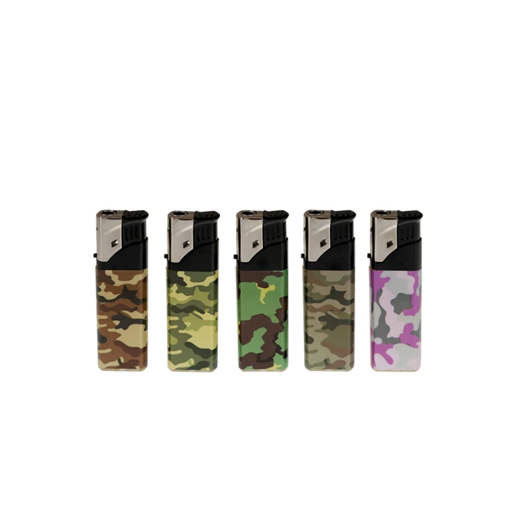 High Quality Smoking Electronic lighter Windproof flame Cigarette Lighter Plastic Electronic Butane Gas Lighters