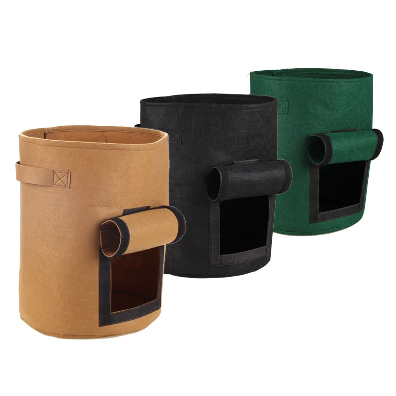 Полимерные садовые фетровые тканевые пакеты для выращивания картофельных растений