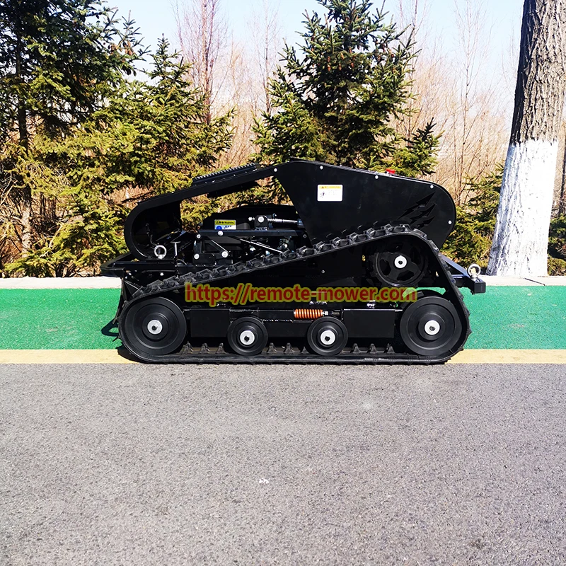 High Quality Remote Control Lawn Mower Radio Controlled Rubber Track All Terrain Slope Mowers RC Robot Grass Cutting Machine