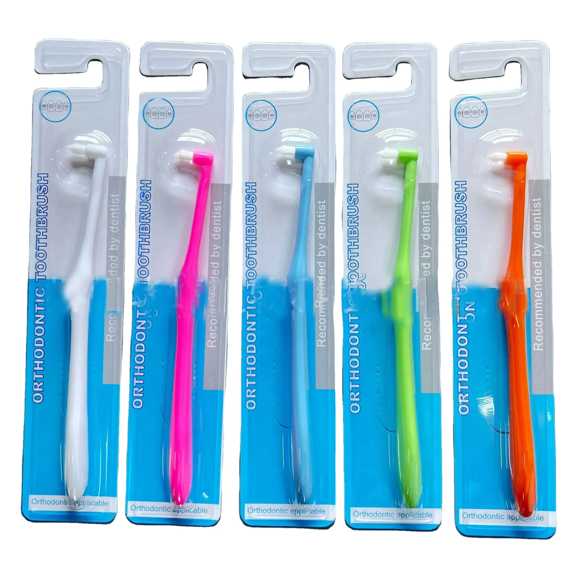 Orthodontic Braces Soft Interdental Toothbrush Small Head Mono-Tuft for Adults Decayed Tooth Stain Eraser Cleaning Brush