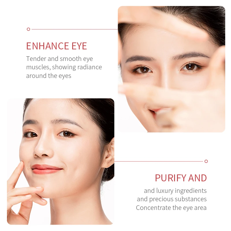 SADOER private label rose serum 24k gold Hyaluronic acid anti-wrinkle anti aging dark circle eye cream
