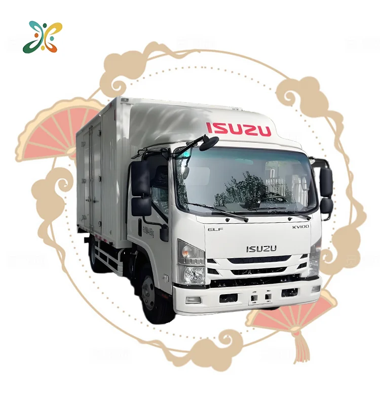Used 1.5T 2T Refrigerated Box Truck Isuzu Double Cabs 6 Tyres Lhd 120Hp Mini Cold Van Box Truck With Thermo King Reefer