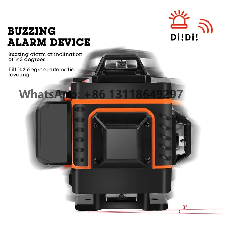 High Quality Measuring Tools Green Beam Self-leveling Cross Horizontal Vertical 16 Lines 4D Wall Sticking Instrument Laser Level