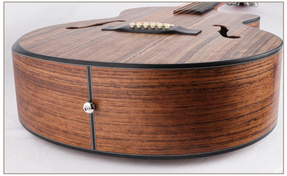 JF Walnut body shape steel string acoustic matt armrest  guitar with pickup