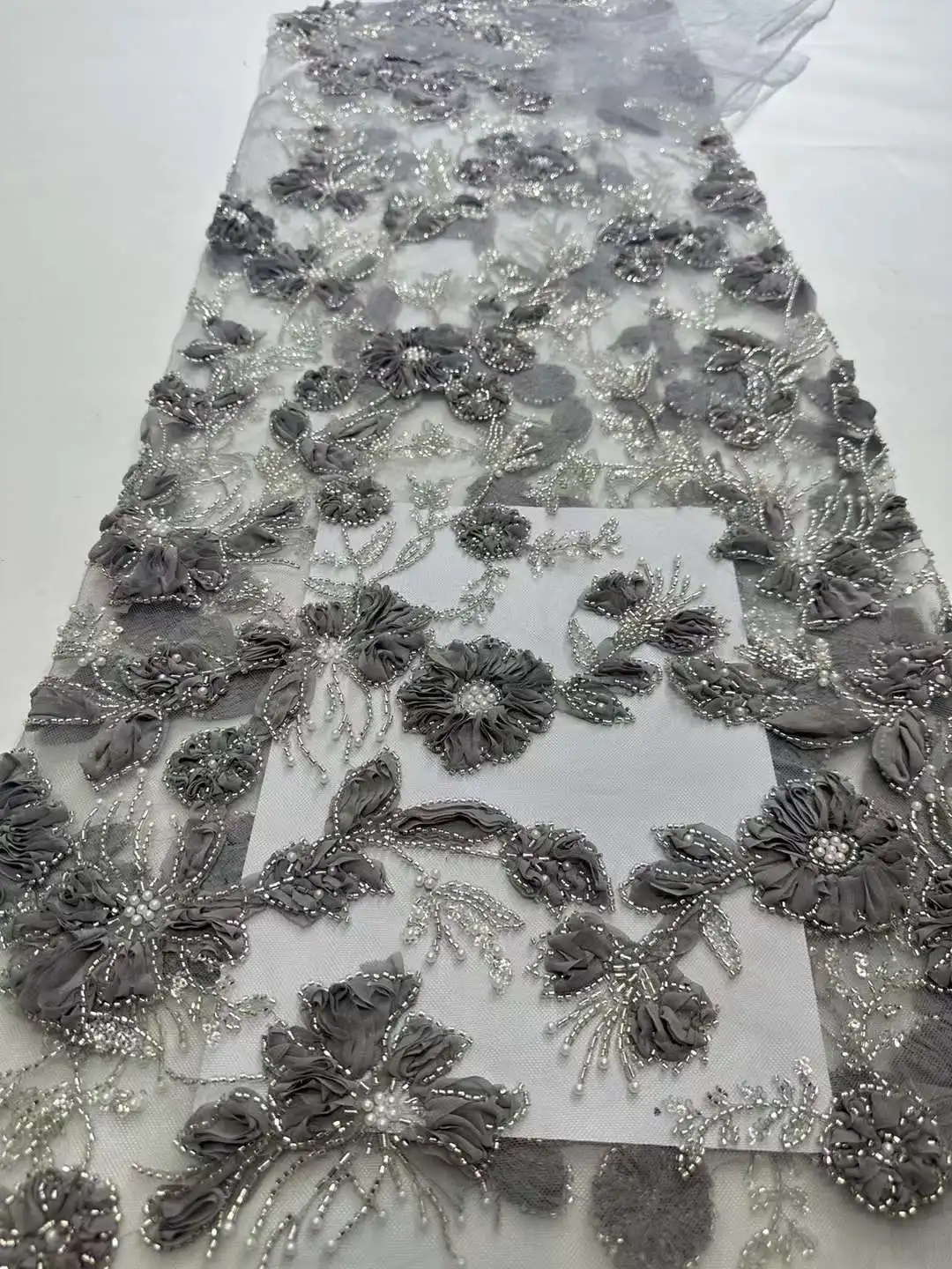 Africa mesh sequins beaded fabric lace