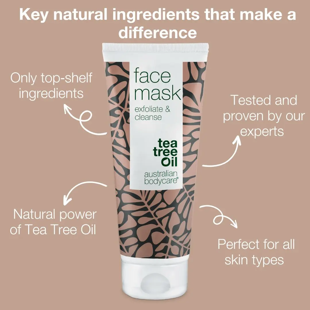 face deep pore cleansing mud clay Facial Mask 100ml. Deep cleanser Tea Tree Mask. Detox clay mask for women and men. OBM tube m