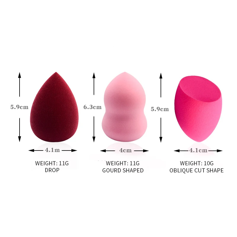 Custom Logo Makeup Sponge Colorful Beauty Sponge Blender Makeup Tools with Egg Box