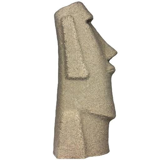 Resin natural sandstone exterior Easter Island head statue for outdoor decoration