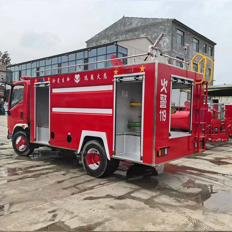 New Diesel Fire Engine Vehicle 4x2 6x4 Drive Wheel Manual Transmission Fire Truck Rescue Aerial Tanker Manual Pumped