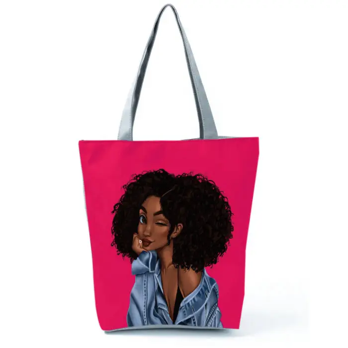 Custom printed logo handbag waxed wholesale tote bags canvas bag gift grocery shopping bag