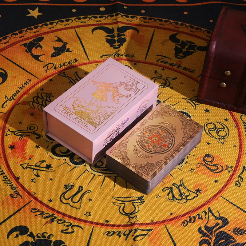 Gold foil Tarot Witch Divine Prediction board Game Waterproof colored Mystery deck Premium gift box for beginners and collectors