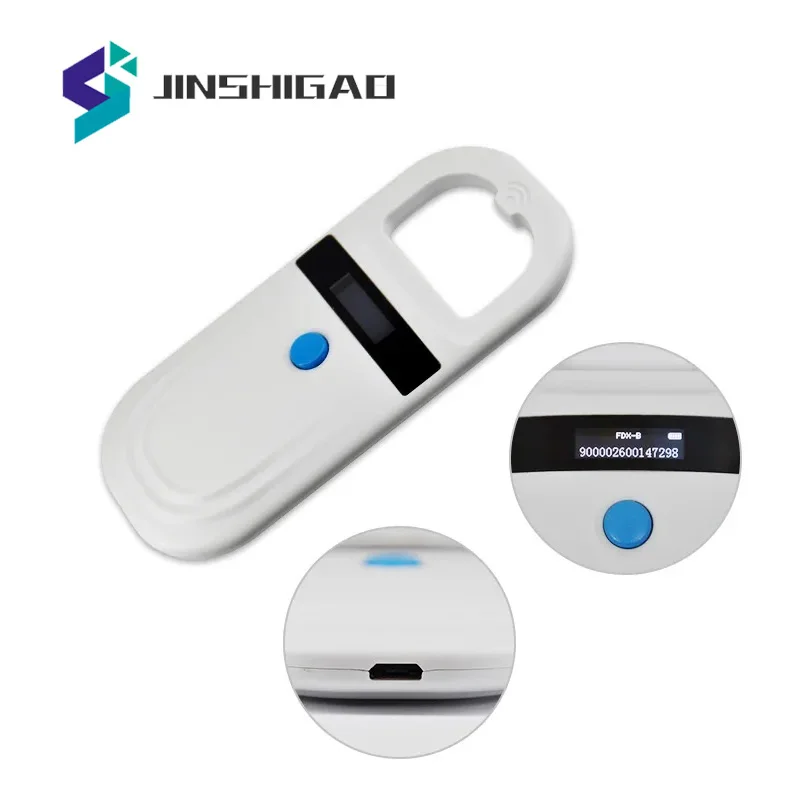 134.2KHZ portable lectore lettore microchip scanner lector de micro chip para mascotas lecteur de puce rfid animal tag reader