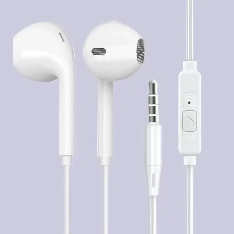 Cheapest Wholesale 3.5mm Jack In-Ear Wired Earphones Mobile Phone Headset with Microphone Music Earphones & Headphones