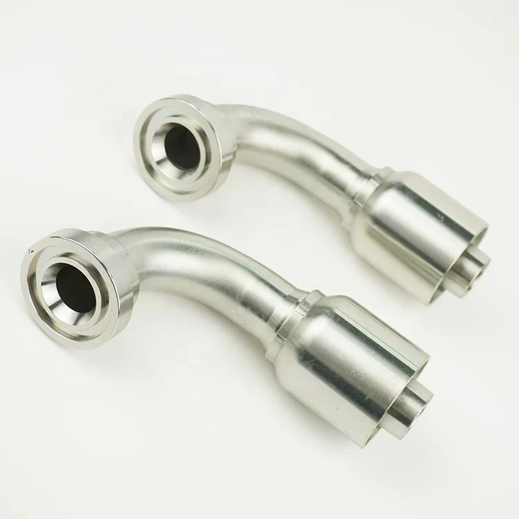 87691-RW Bend SAE Hydraulic Flange Hose Fitting with 6000PSI High Pressure