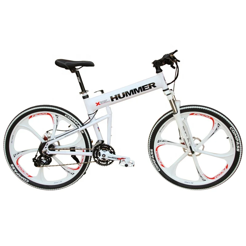 26 Inch Folding Mountain Bike HUMMER Bicicleta Suspension MTB Bicycle with Magnesium Alloy OPC Wheel Aluminum Alloy 21 Speed 1.8