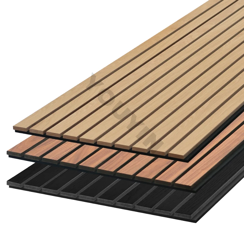 Quick Delivery Acoustic Wood Slat Ceiling and Wall Panels for Office Applications