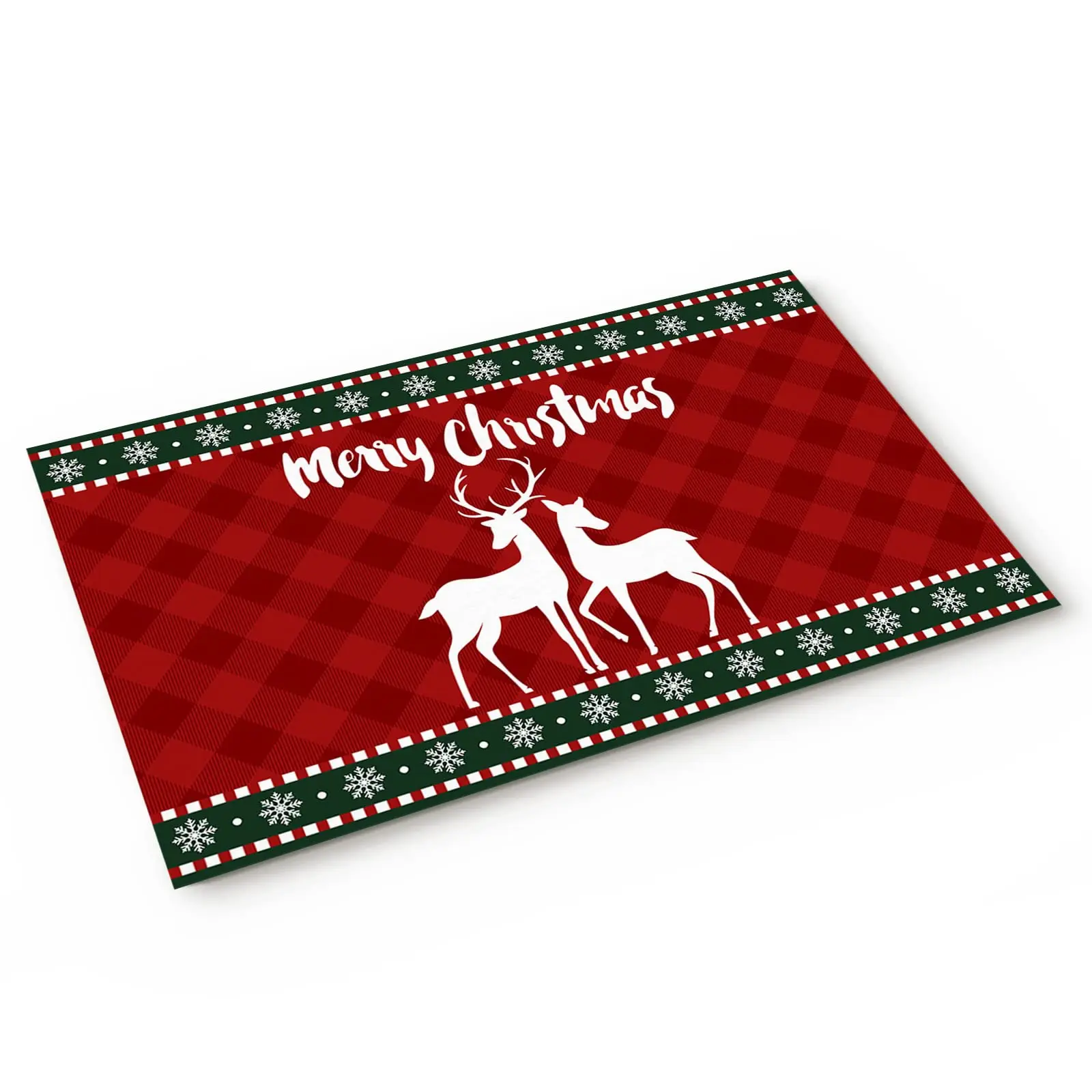 Hapton Christmas Front Door Mat Absorbent Welcome Mat for Entry, Indoor entrance Christmas Anti-slip Doormat
