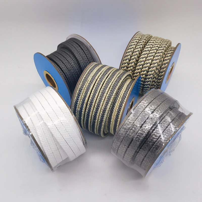 PTFE Gland Packing, graphite For Packaging, Compression carton Packing,  cotton Gland Packing Rope Silicone Gland Packaging Rope