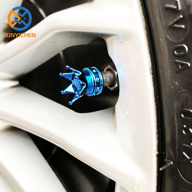 New royal Crown valve stem caps Universal tire valve wheel valve caps for car motorcycle Bike and Bicycle