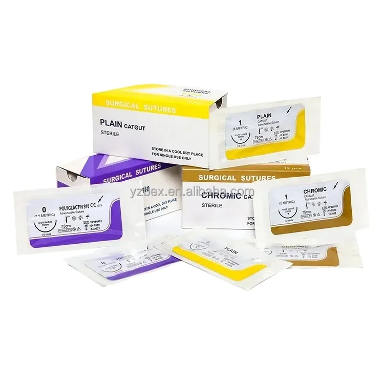 Factory wholesale Surgical veterinary Absorbable surgical suture with needle