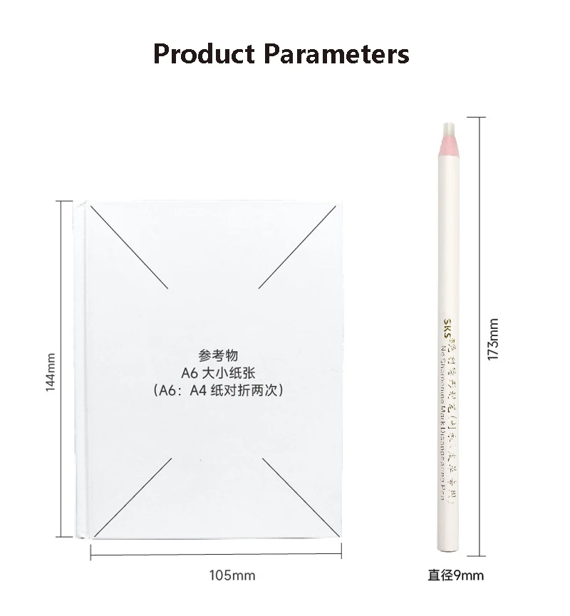 KEARING  Cut Free White Invisible Pencil Invisible Tailor Pencil High Temperature Disappearing Pencil