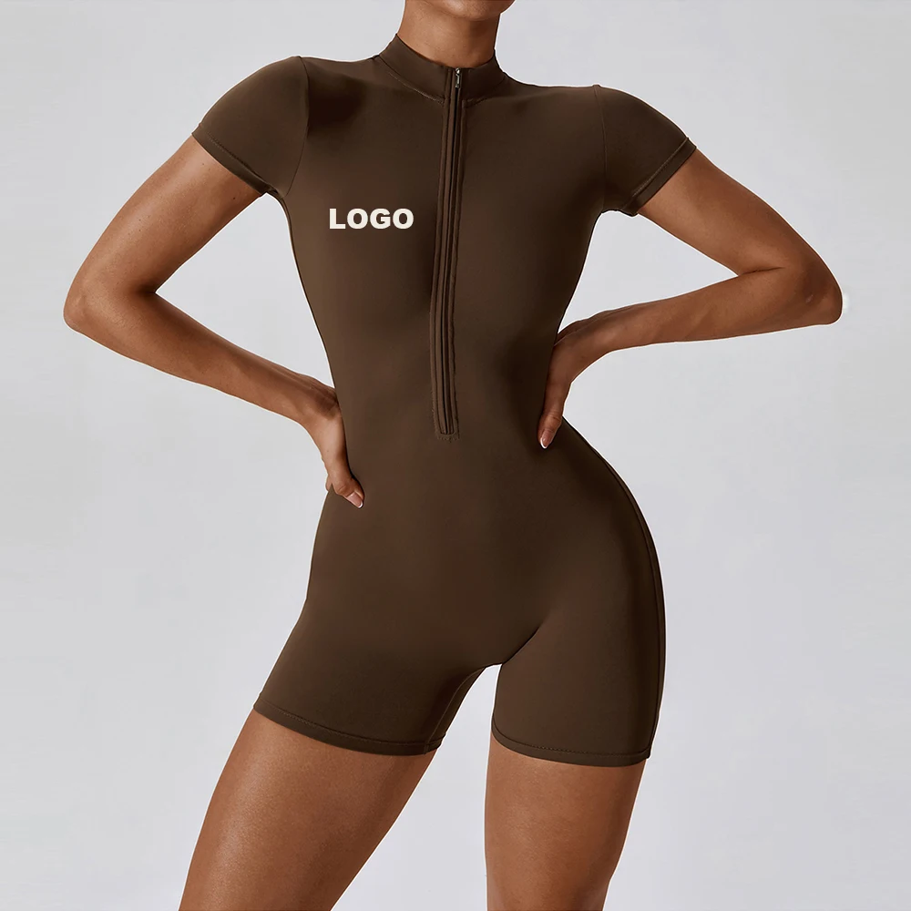 2023 New Design Costom Summer Women One Piece Yoga Casual Ladies Athletic Compression Gym Bodysuit For Women
