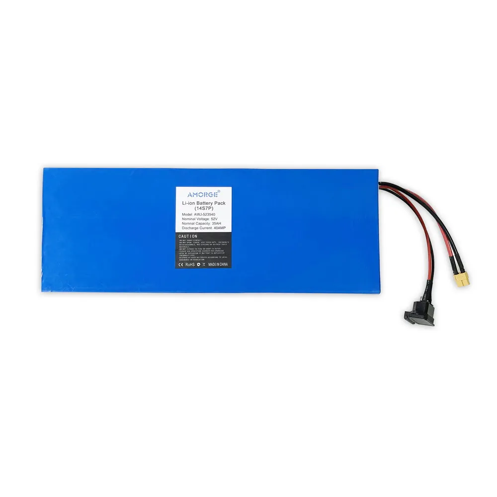 DIY перезаряжаемая литиевая батарея 52v 35ah 14S7P 40AMP Подгонянный аккумулятор
