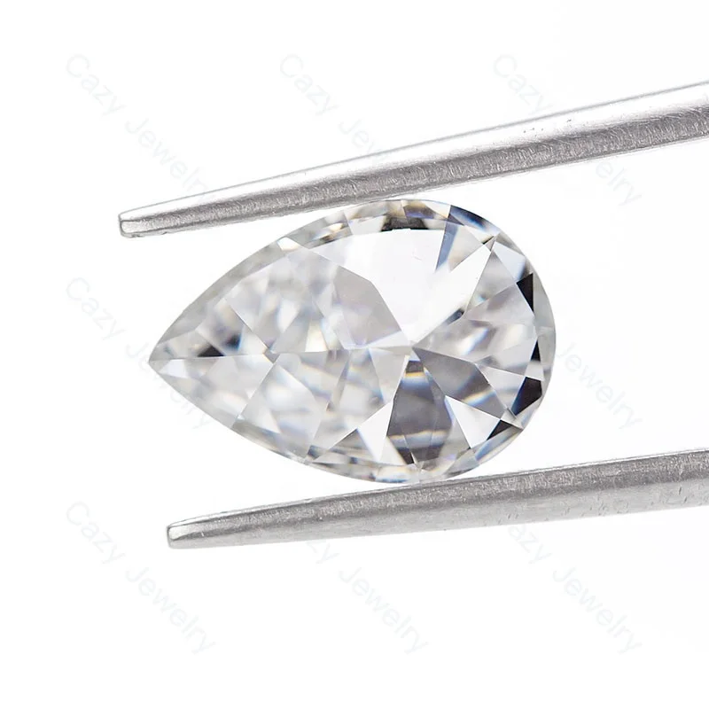 5*3mm DEF Color Available Cazy Jewelry VVS1 Professional Manufacturer Supply VVS1 Brilliant Pear Loose Gemstone Moissanite Stone