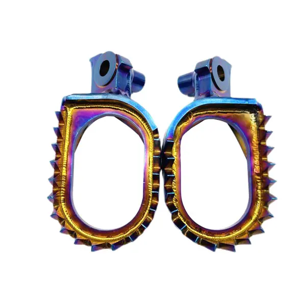 Factory Direct Supply Burnt Blur Color Titanium Foot Pegs Foot Pedals For Yamaha