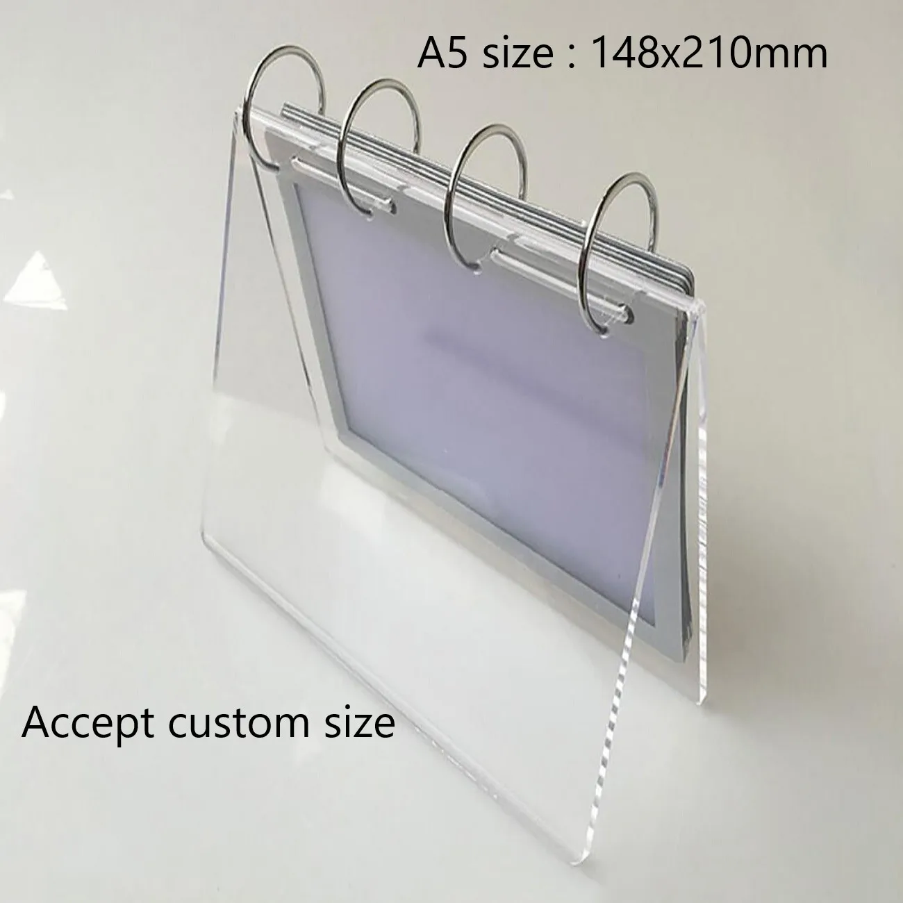 Accept Customized Acrylic Desk Calendar Stand Holder Standing Calendar