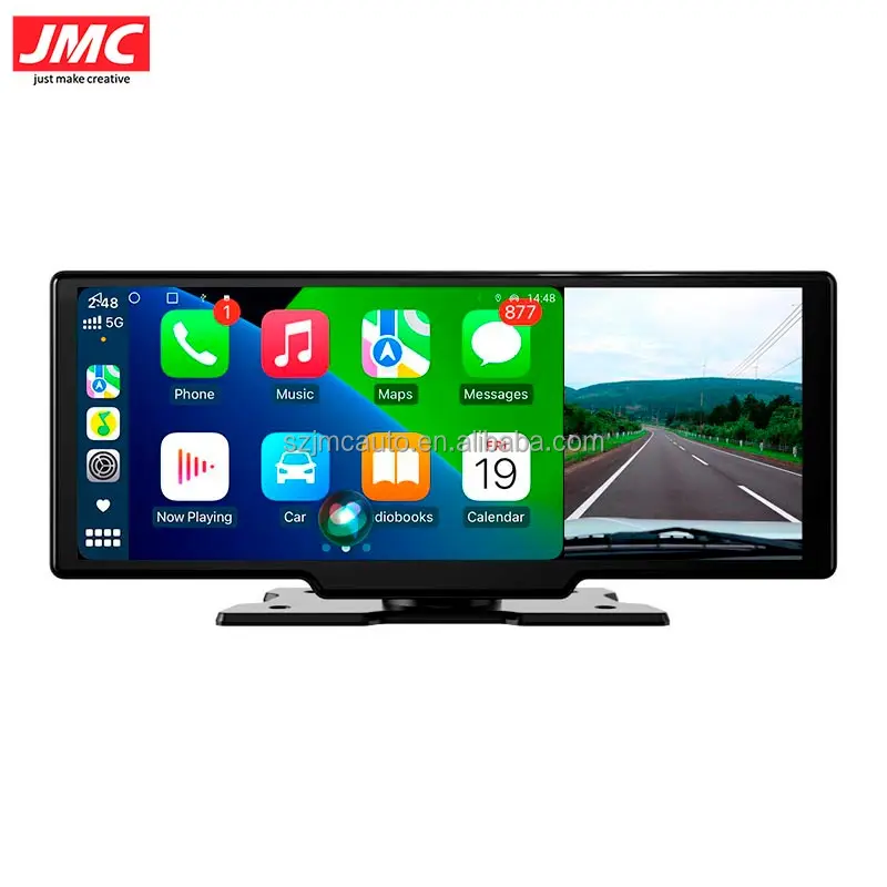 JMC 10.26inch Dash Cam Monitor Support Wireless Carplay Android Auto OLED Touch Screen Car Rear View Camera Universal