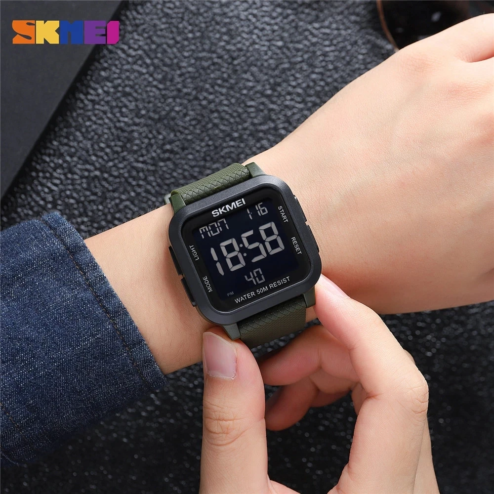 Skmei 1894 wholesale new arrival mens digital watch low price original rubber band waterproof  sports wrist watch for men