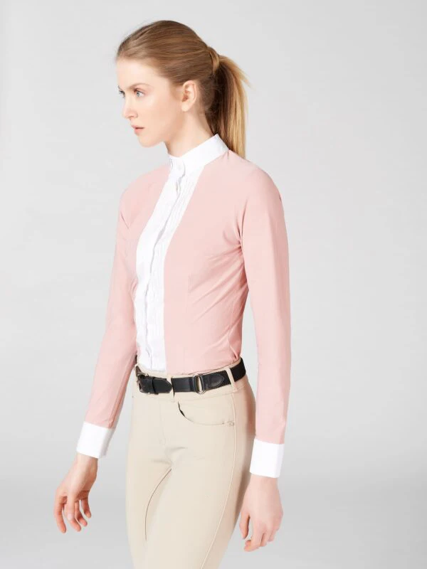 New Splicing Color Riding Show Clothes Comfortable Skin-Friendly Equestrian Riding Shirt