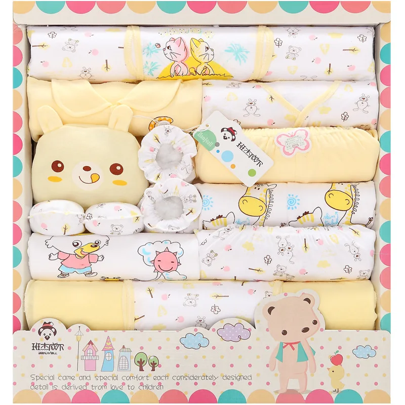 18 Piece New Born Baby Set Baju Bayi Murah Baby Rompers Conjuntos De Roupas De Beb Baby Clothes Newborn Set Gift