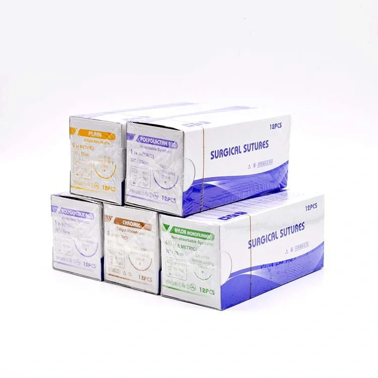 High Quality Pds Nylon Chromic Vycril PGA Polyglycolic Acid Medical Absorbable Nonabsorbable Sutures Surgical Sutures Thread
