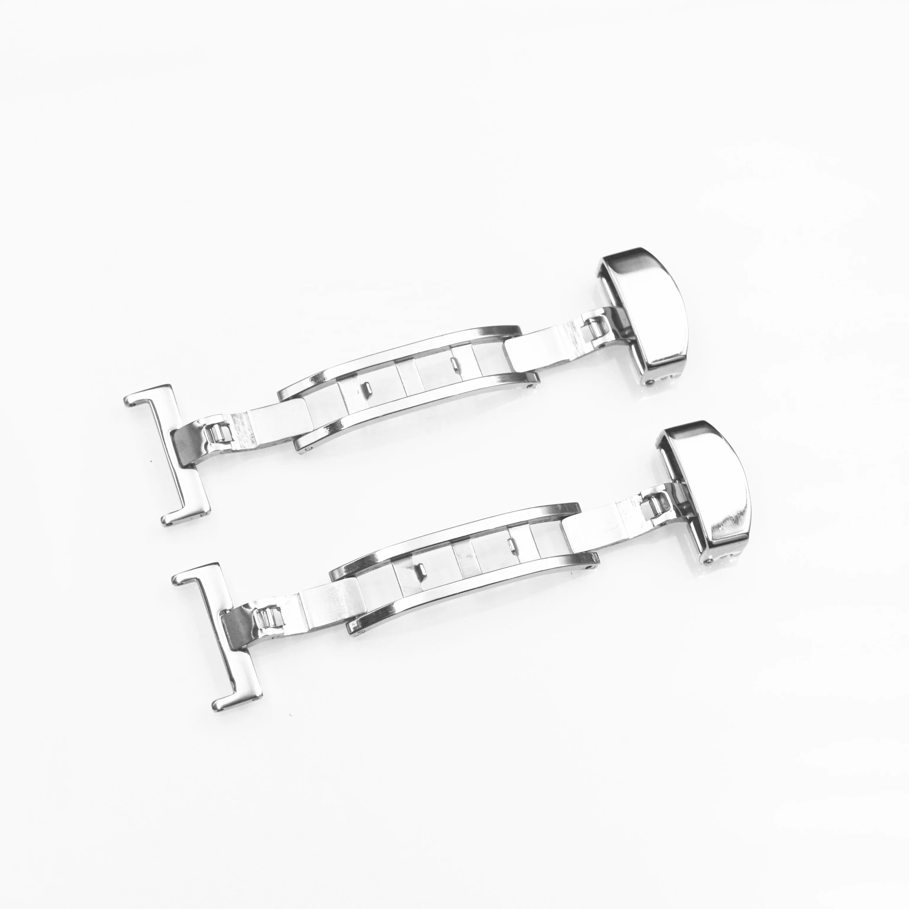 12 14 16 18 20 22 mm Economic price leather watch belt deployment  butterfly watch  buckle