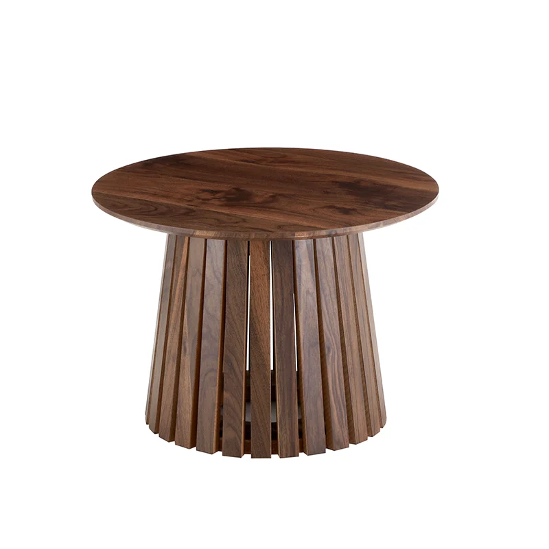 Outdoor Round Table Teak Wooden Round Coffee Table Wooden Garden Dining Table and Chairs Set
